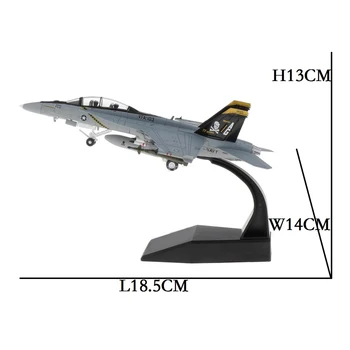 1: 100 Masto Modelis Žaislas F / A 18 Strike Fighter lieto Metalo Lėktuvas