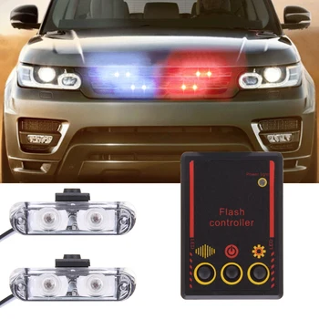 1--2 Apakinti Multi-mode LED Automobilių Blykstės Šviesos Pleištas Lempos, LED Lemputės Flash Drive-by-wire Policijos Šviesos Auto Automobilis Priedai 157223