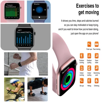 1.75 colių Smart Watch Vyrų jutiklinių Fitness Tracker Kraujo Spaudimas Smart Laikrodis Moterims Smartwatch Dėl KOLEGA 