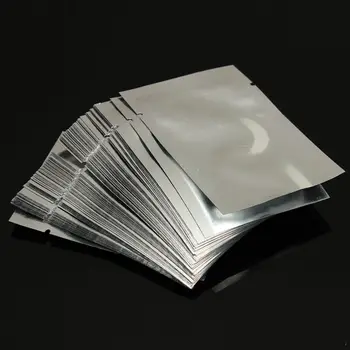100 Vnt Sidabro Aliuminio Folija, Aišku, Plastikiniai Pakavimo Maišeliai Šilumos Antspaudas Vakuuminiai Maišeliai Maišelį Maisto Produktų Laikymo Paketas Mylar Maišeliai 190524