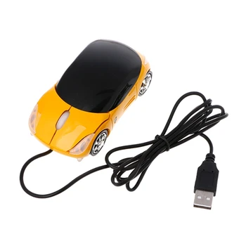 1000DPI Mini Automobilių formos USB optinė laidinė novatoriškų 2 žibintai pelės PC Nešiojamas Kompiuteris 20436