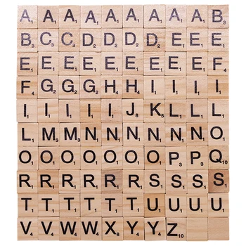 100vnt/daug Medinių Scrabble Raidžių Mediniai Abėcėlė Scrabble Juodos Raidės Ir Skaičiai Skaitmeninis Dėlionės Mediniai Žaislai Vaikams Džiaugtis 55440