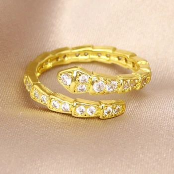 10vnt Cirkonis žiedai Aukso Turas žiedus Reguliuojamas Jewerly žiedai moterims kristalų mados brangenybės lady 51760 112152