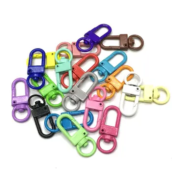 10vnt/ spalvoti Metalo Klavišą Openable Unisex paketų prižiūrėtojų raktinę Keychain Pulteliais 