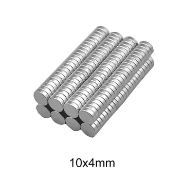 10~200PCS 10x4 mm, Super Stiprus Neodimio Magnetas disko 10mm x 4mm Galingi Magnetai 10x4mm Nuolatinis Mažas Apvalus Magnetas 10*4 mm