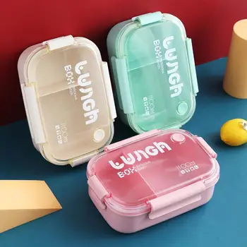 1100ml Priešpiečių Dėžutė 3 skyrių nepralaidžiose Maisto produktų Laikymo Dėžutė Pietūs Konteinerių Lunchbox Microwavable Už Mokyklos Buveinė Kempingas