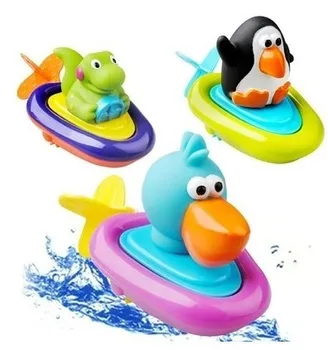 15cm Kūdikių Vonios žaislas Vaizduotę, Gražių Gyvūnų Žaisti Vandens Traukti Eilutę Pingvinas Valtis žaislas Kūdikiui Clockwork Žaisti Plaukimo Žaislas Vaikams 144535