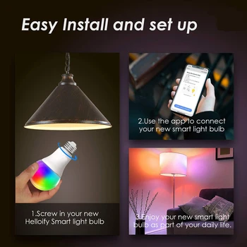 15W Smart Šviesos Lempos Lemputė RGB Lampara LED Bombillas Spalvinga Tamsos RGB Bluetooth WIFI/IR Nuotolinio Valdymo Alexa, Google 