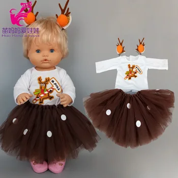 16 colių baby doll šokių suknelė 40cm Nenuco Ropa y su Hermanita lėlės nėrinių suknelė, galvos apdangalai, priedai