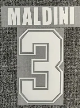 1991-1992 Retro #3 Maldini #9 Van Basten Nameset Spausdinimo geležies Perdavimo Ženklelis 58935