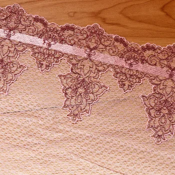 1Meter 23.5 CM, Plotis Purpurinis Rožinis Guipure Siuvinėti nėriniai audiniai, siuvinėtų nėrinių apdaila kaspinu suknelę liemenėlė apatiniai dekoruoti 