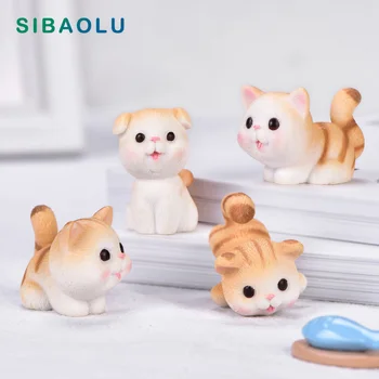 1pc Dervos Cute Kačių Figūrėlės Animacinių filmų Gyvūnų Modelio 