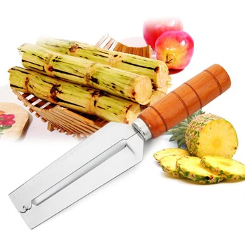 1pc nerūdijančio plieno aštrių cukranendrių peilis ananasų skustukas, patvarus, praktiškas nešiojamas virtuvės dalykėlių vadovas vaisių/daržovių peilis