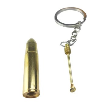 1PC Nešiojamų Kulka Keychain Earpick Šaukštas Sulankstomas Aukso ausų sierą Švaresnis 3D Kulka Modelis Keychain Pora paketų prižiūrėtojų raktinę Unisex Dekoras 4112