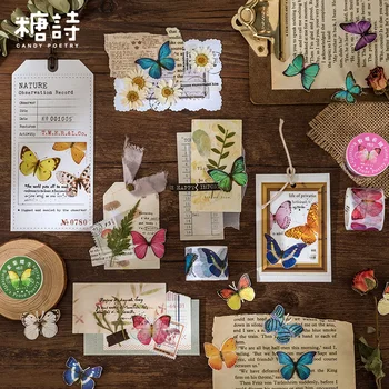 1pc Spalvingas drugelis Washi Tape Japonų Popieriaus 3cm*2m Kawaii Scrapbooking Įrankiai Izoliacine Juosta Nuotraukų Albumą 