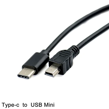1pc USB Tipas-c, Mini USB Kabelis, USB-C Vyrų Į Mini-B Male Konverteris Adapteris Sukelti Duomenų Kabelis
