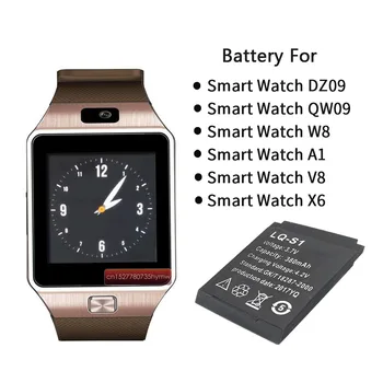 1Pcs LQ-S1, 3,7 V 380mAh Įkraunamas Ličio jonų Polimerų Baterija Skirta Smart Watch AB-S1 DJ-09 DZ09 GJD HKS-S1 FYM-M9 SCX-M9 28695
