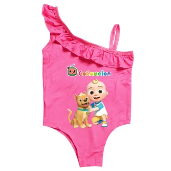 2-10Y 2021 Mielas Cocomelon maudymosi kostiumėlį Vaikai vientisi maudymosi Kostiumėliai, Bamblys Merginos Arbūzas Maudymosi Kostiumai, Juokingi Kūdikių Plaukimo Paplūdimio 20198