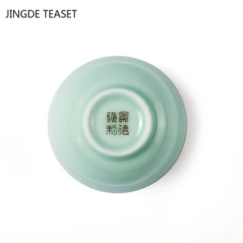 2 vnt./daug Kinų Keramikos Teacup Išskirtinį ranka-dažytos Slyvų žiedų modelio Arbatos dubenėlį Master Cup Teaware Gerti arbatos priedai 116814