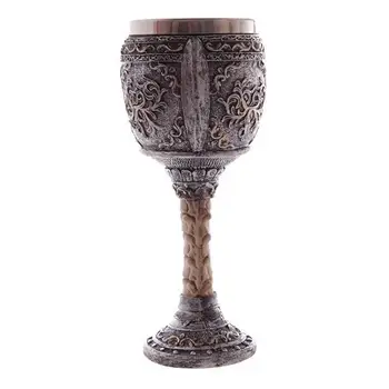 200ml Gotikos Wine Goblet Būti Dragon Claw Viking Skeletas Šviesą Nerūdijančio Plieno&Dervos Vyno taurė Helovinas Dovana Baras Drinkware 33942