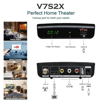 2020 GTMedia V7S2X Palydovinis Imtuvas Dekoderis DVB-S2 S2X Paramos ccam Atnaujinti iš Freesat V7S HD tv recetor 1080P GT Žiniasklaidos S2X