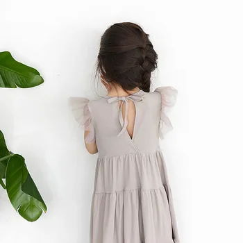 2020 naujas vasaros mergaitės korėja stilius princesė šalis suknelės paauglys akių rankovės kratinys tortas suknelė cute drabužiai vaikams