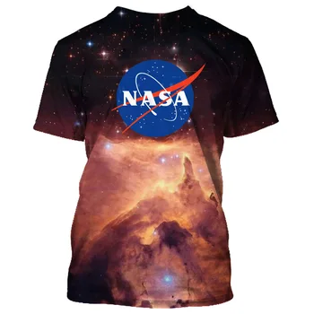 2021 Kosmosas Planetos Kosmoso Galaxy Astronautas 3D Atspausdintas T-Shirt harajuku Vyrų/moterų marškinėlius Mados dizaino marškinėliai Streetwear 67745