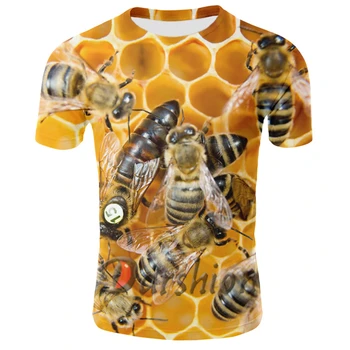 2021 m. vasarą naujas mados kūrybos 3D spausdinimo T-marškinėliai vyrams gyvūnų atvaizdus geltonas bičių kostiumas didmeninė užsakymą 87663