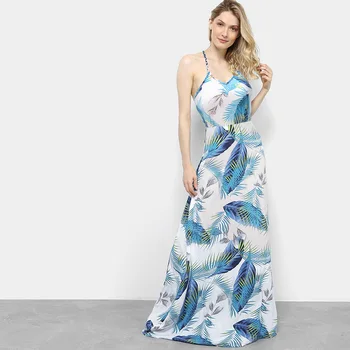 2021 mados moterų seksualus vasaros atostogų spausdinti suspender suknelės moteris harajuku maxi vintage drabužių ilgos suknelės moterims 34946
