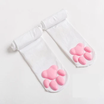 2021 naujas Japonų stiliaus mielas 3D kačių mėsos pagalvėlė cosplay per didelio kelio kojinės lolita moterų mados katės letena kojinės kojų