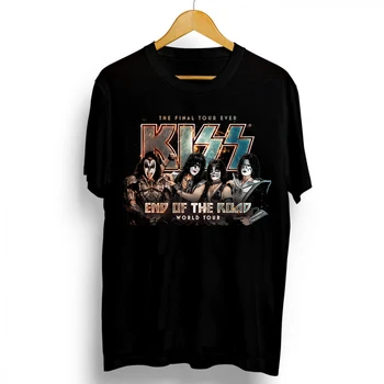 2021 Naujas Mados Kiss Rock Band Laišką Plakatas vyriški T-Shirt Grafikos Juokinga Atsitiktinis trumpomis Rankovėmis Apvalios Kaklo Marškinėliai, Hip-Hop Tees