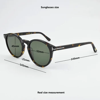 2021 Naujo derliaus acetatas akiniai nuo saulės vyrams Turas retro UV400 Akiniai ratai lauko kokybės mados saulės akiniai Moterų tf0591 48911