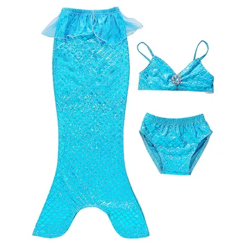 2021 Naujų Mergaičių Undinėlės Uodega Suknelė, Undinėlė Arielis Suknelės vaikams maudymosi kostiumėlį Bikini vasaros Karnavalas Šalies Drabužių Priedų
