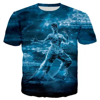 2021 Vasaros Naują Stilių Bruce Lee Naujas Mados Cool 3D Spausdinimo Vyrų T-shirt Laisvalaikio Stiliaus Gatvės Nacionalinis Didvyris Viršų 102547