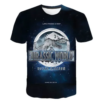 2021 vėliau kaip Juros periodo Parkas 3D T-shirt Juros periodo Pasaulyje Dinozaurų Vyrų Mados Vasaros Trumpas Rankovės 92940
