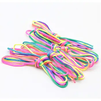 20pcs Seven Colors Dirty Braided Hair Color Rope Children's Ribbons Female Geaddress Head Rope Ribbon Fabric Hip-hop Hair String