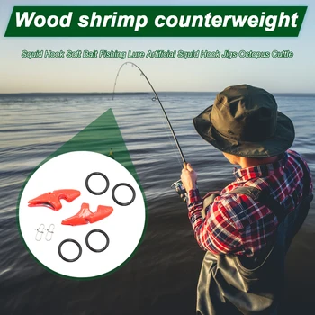 2pcs 10g 15g 20g Squid Jig Tip Run Weight Chin Sinker for Wood Shrimp Prawn Lure Bait Accessories 85260