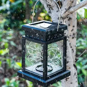 2vnt Saulės Šviesos Lauko Candle Lantern Saulės Lempos, LED Lemputės, Kieme Keliu Latako Sodo Skėtis Pakabinti šviestuvus, LED Apšvietimo Lemputė 167186