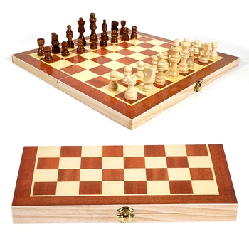 34x34cm Folable Mediniai Tarptautinės Šachmatų Lankstymo Tarptautinės Šachmatų Rinkinį Nešiojamų Šachmatų stalo Žaidimas, skirtas Kelionės, Kelionės Vaikams, Dovanos 145274
