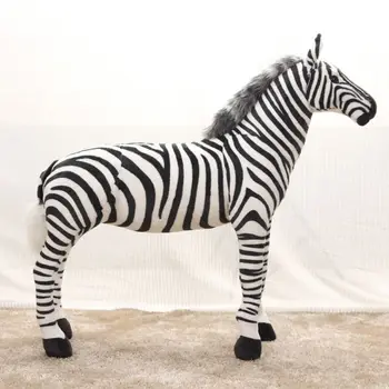 37cm 45cm 56cm Minkšti Kimštiniai Pliušinis Gyvūnų Arklių Pagalvę Realus Zebra Žaislas Gimtadienio Dovana Sofos Pagalvėlių, Suaugusiems, Vaikams, Didmeninė 152474