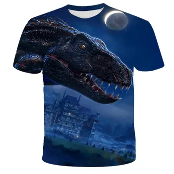 3D Baby Boy Marškinėliai Vaikams Juokinga Dinozaurų Spausdinti Dinozaurą T-Shirt Animacinių filmų Vaikams Laisvalaikio Vasarą Viršų 169754