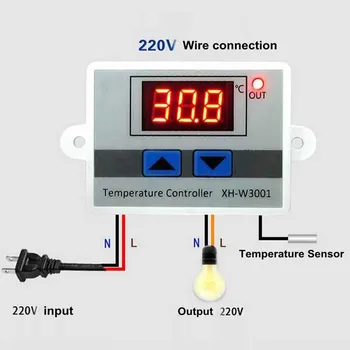3pcs 220V Skaitmeninis LED Temperatūros Reguliatorius 10A Termostato Jungiklį Zondo Smart Temperatūros Kontrolės Sistema Žvalgybos Šeimos 83308