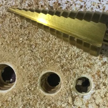 3Pcs Hss žingsnis grąžtas nustatyti kūgio skylę cutter Siaurėjantys metrinės 4 - 12 / 20 / 32mm 1 / 4 