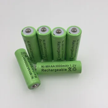4/20 VNT naujas AA baterija 3000 mAh įkraunamos baterijos, 1.2 V Ni-MH AA baterijos, tinkančios laikrodžių, pelės, kompiuterių 2966