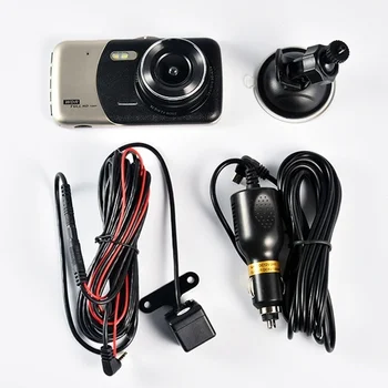 4 Colių IPS Dual Lens Vairuotojo Vaizdo įrašymas Didelis Ekranas, 1080P LED Naktinio Galinio vaizdo Automobilinis Atbulinės eigos vaizdo Kamera Vaizdus