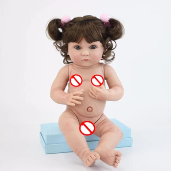 40cm Visas Silikono Reborn Baby Doll Girl, Kaip Realus Vinilo Mielas Mini Bonecas Vaikui Maudytis Suknelė Švietimo Žaislas Gimtadienio Dovana 161162