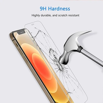 4PCS Grūdintas Stiklas iPhone 7 8 6 6s Plius Screen Protector, iPhone X XR XS MAX SE 2020 m., 5 5s 11 12 Pro Mini Pilnas draudimas Filmas 53135