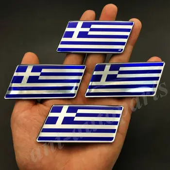 4x Graikija graikijos Vėliavos Automobilio Sparnas Logotipas Ženklelis Motociklo Lauktuvės Lipdukai Lipdukas