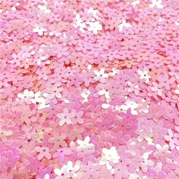 500Pcs/Daug 10mm Blizgančiais PVC Butas Gėlių Formos Prarasti China Paillettes Siuvimo Amato 