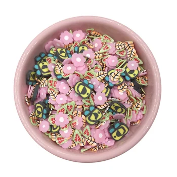 50g Sumaišyti Bičių Gėlių Polimero Skiltelės Molis Minkštas Keramikos Drožlių Apdailos Rinkinys 